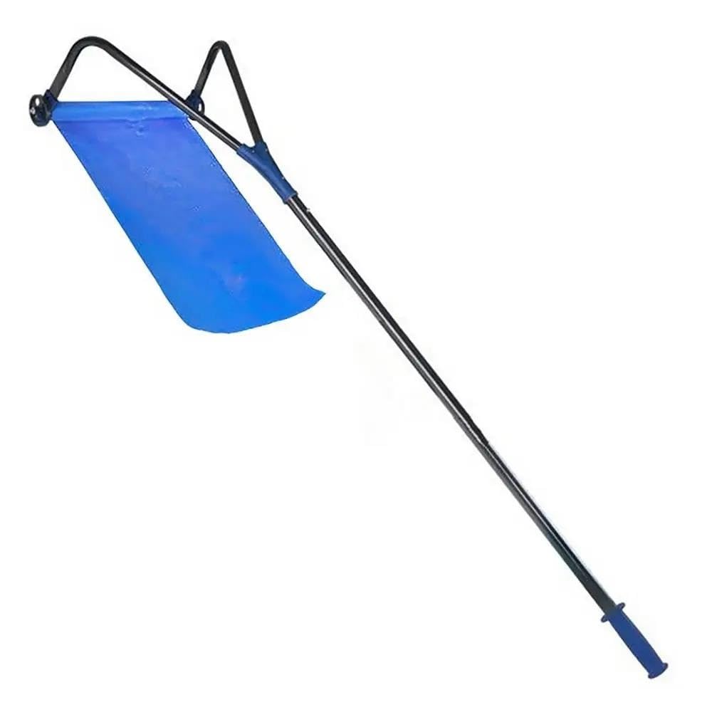 Rascador de hielo para coche Extensible Quitanieves Mango Ajustable Antideslizante Longitud Ajustable Herramienta De Limpieza Varilla De Tela Rastrillo De Techo Rascadores de hielo para coche(B black