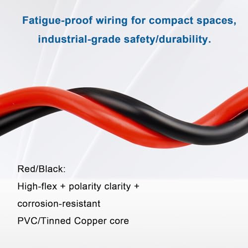 10 Gauge Marine Wire, 10 AWG Tinned Copper Electrical Wire, Boat Cable for Automotive, Solar, Car Audio, Trailer, Camper & Marine Wiring(10 AWG, 100FT Red + 100FT Black) by YDDECW - Image 4