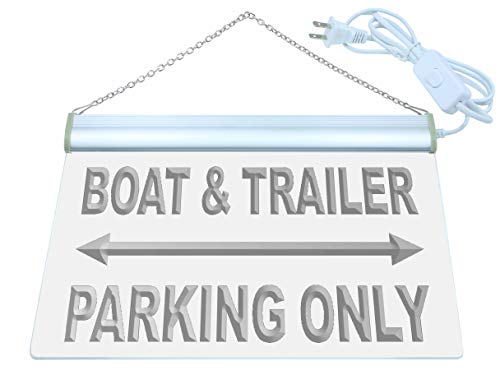 ADVPRO Boat and Trailer Parking Only LED Neon Sign Red 24 x 16 Inches st4s64-m189-r