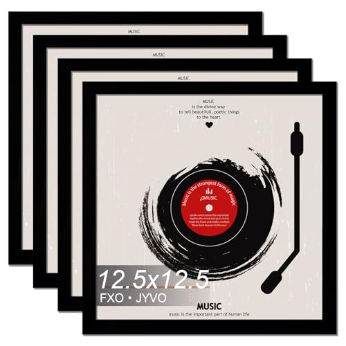 Vinyl Record Frame Display for 12 inch LP with 12.5x12.5 Album Cover