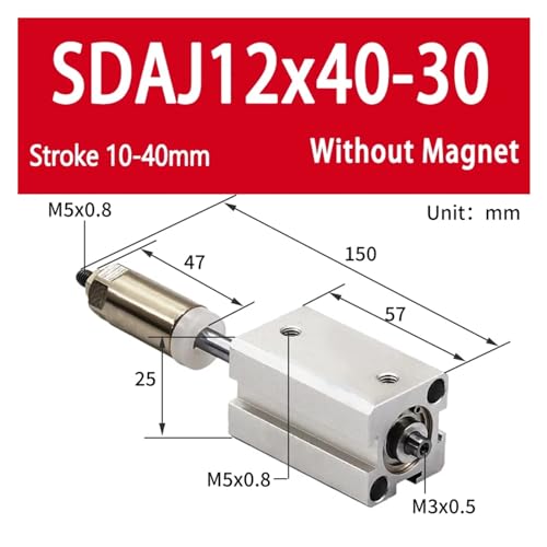 Cylindre compact SDAJ12 pour optimiser l'espace machine - 3