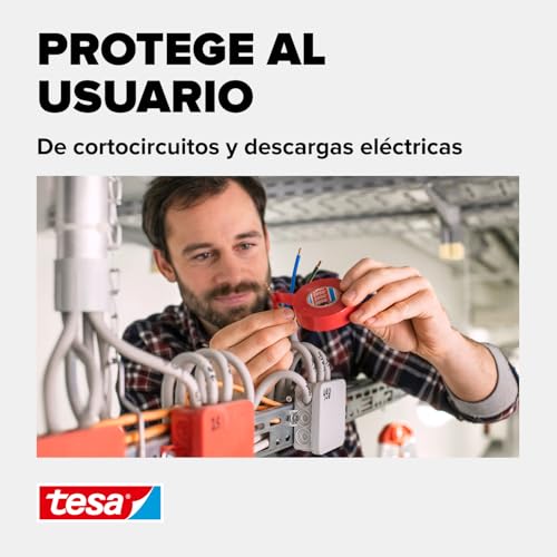 Miniatura 4 de Cinta Aislante De Pvc Tesa 10 M X 15 Mm , Color Rojo