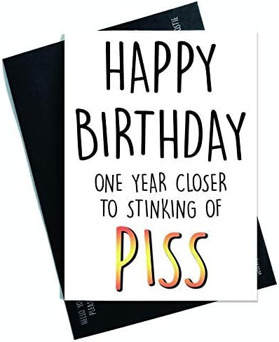 Funny Birthday Cards Joke Cards Best Friend Mum Dad Cards Sibling Novelty Cards Mature Cards Swearing Novelty Adult Humour Stink Piss PC279