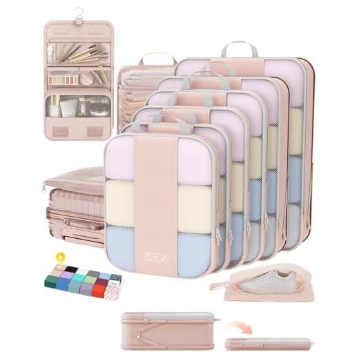 10 Set Compression Packing Cubes for Travel