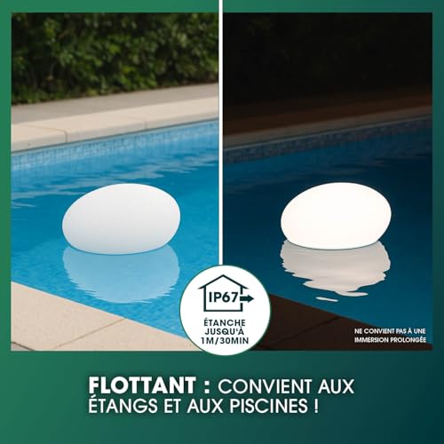 Pierre décorative solaire EASYmaxx LED à changement de couleur avec télécommande - 4