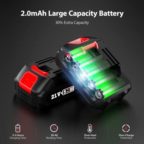 6" Mini Chainsaw, Seesii Cordless Electric Power Chain Saw w/ Angle Adjustment, Tool-Free Chain Tension & 2x2.0ah Batteries, 2022 Upgrade Battery Operated Chainsaw for Tree Branch Wood Cutting, CH610