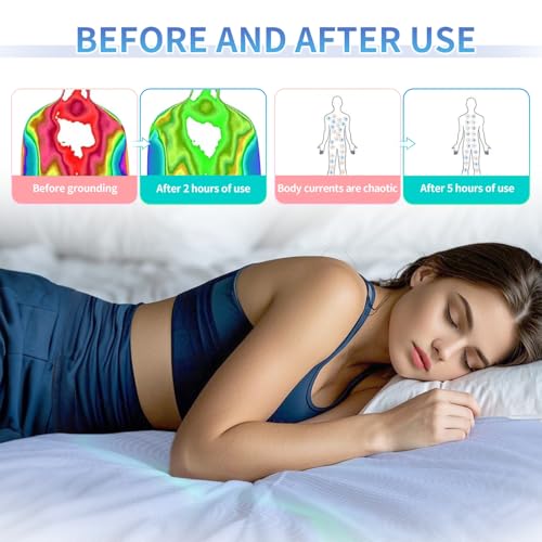 Grounding Sheet for Bed, Grounding Half Sheet Fits All Bed Sizes, Organic Cotton and Silver Fiber, Indoor Grounding Sheets for Full Body Balance & Wellness Support (24 x104inch) (Beige) by ATE Health - Image 5