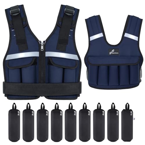 Sportneer Adjustable Weighted Vest Weights: 2-18 lbs/2-40 lbs Washable Weight Vest for Walking 16 In 1 Fast Adjust Rucking Vest for Women and Men Home Gym Running Jogging Strength Training Vests by Sportneer - Image 9