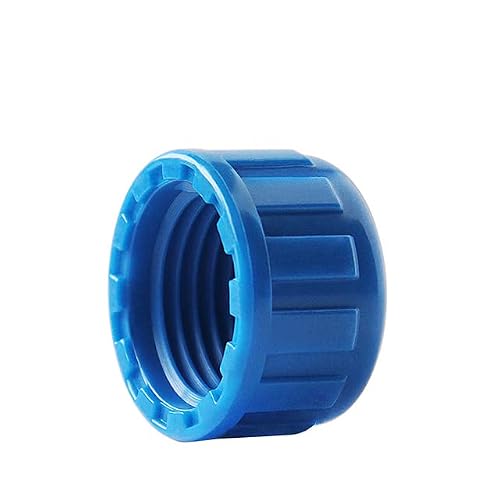 PVC Female Thread End Cap Connector Water Pipe Adapter 20mm 25mm 32mm 40mm 50mm 63mm White Blue Grey-40mm (3pcs),blue