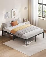 VASAGLE Doppelbettgestell, Metallbett, 140 x 200 cm, Unterbettaufbewahrung – Ansicht 2