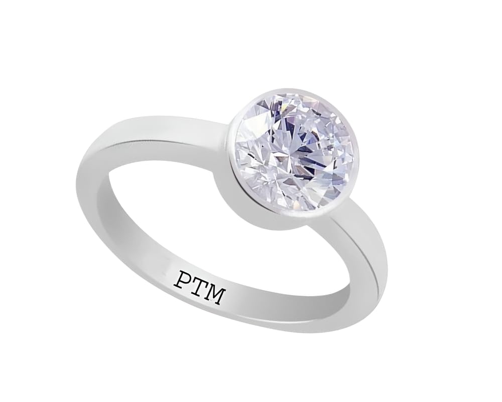 ptm 925 Sterling Silver Zircon (American Diamond) 3.25 Ratti or 3 cts to 10.25 Ratti or 9.35 cts Astrological Gemstone Bis Hallmark Ring for Men & Women-picture-36