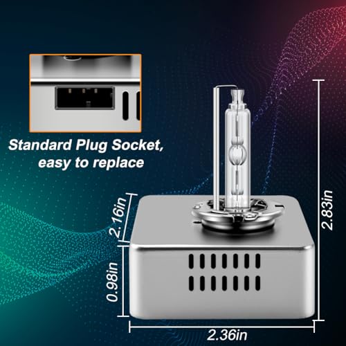 Asasytal D5S Xenon Headlight Bulb High Low Beam 6000K Diamond White 35W Replacement Light with Metal Stents Base, 1 Pc by Asasytal - Image 5