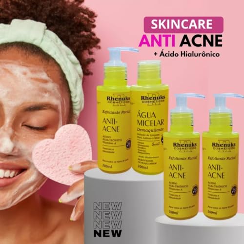 Genérico Kit Tratamento Facial Para Cravos E Espinhas 4 Itens Rhenuks