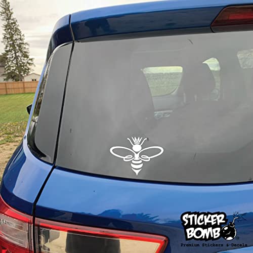 I'm Queen Bee Decal Bumper Sticker - Sticker Bomb Vinyl Decal For Car Truck, Computer, Anywhere! Premium 6 Year Outdoor Vinyl (Black, 1) #TOP3