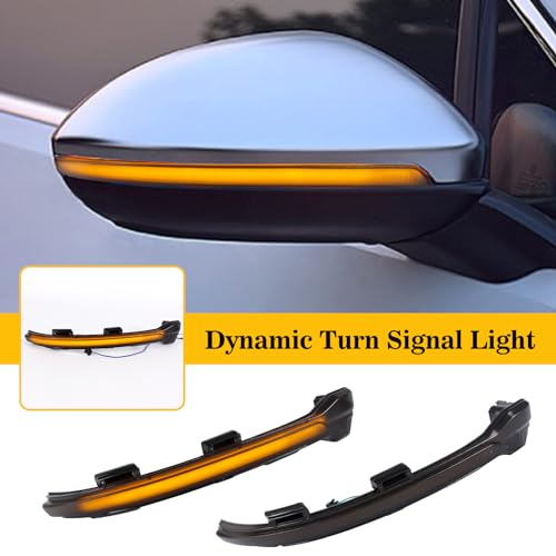 doiplent [2pcs] Side Mirror Sequential Turn Signal Lights for VW Golf MK7 GTI Limousine Variant 2014-2020 Sportsvan 2014-2020 Touran2 2016-2023 Assemely-Smoked Lens by doiplent - Image 6