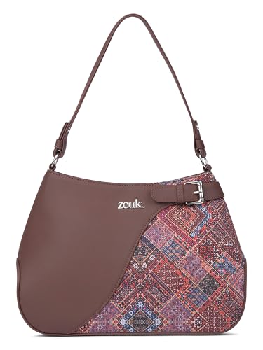 Image of ZOUK Ira Handbag | Stylish Women's Handbag | Luxury Shoulder Bag for Women | Trendy | Fancy Ladies Handbags | Small Purse for Events | Water-Resistant