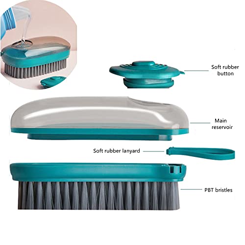 Brosse de Nettoyage Multifonction avec Distributeur de Savon intégré, idéale pour Le Nettoyage des vêtements, Chaussures, évier, sols, carrelages et moquettes – vue 5