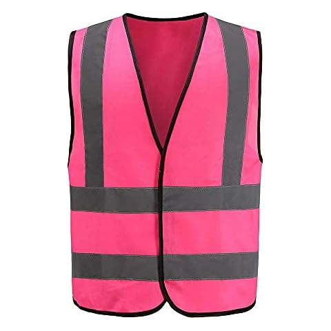 Hi vis Vests Pink Reflective Vest High Visibility hi viz vis Executive Waistcoat(M-3XL) (M, Pinke) Cover