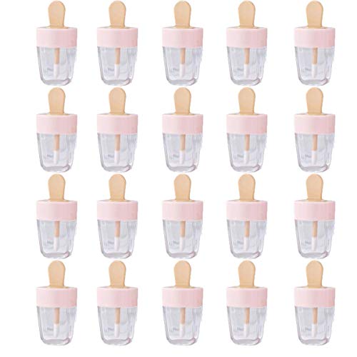 Tubes de brillant à lèvres vides, 20 tubes de brillant à lèvres portable pour crème glacée pour brillant à lèvres bricolage, débutants, professionnels Cover
