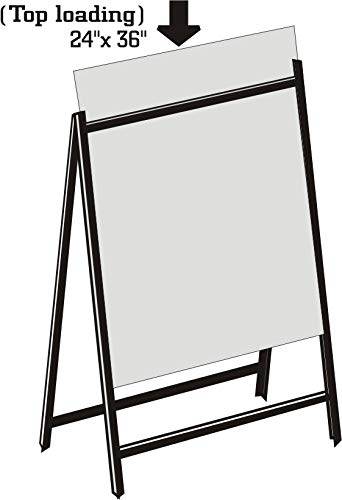 Sidewalk A Frame Changeable Letters Message Sign With 2-Inch Letters Set And 2 Protective Covers Portable Signs For Outside Sidewalk Sign For Business 24”X 36” Sandwich Board Sign With Letters #TOP2