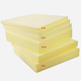 Goma Espuma Poliuretano, Esponja de Repuesto para Sofá, Densidad 35 kg/m3, Esponja multiusos para Tapizar, Cojines, Colchones, Sillas, Tamaño Personalizado,1 pieza (Espesor 3cm-50x50cm)