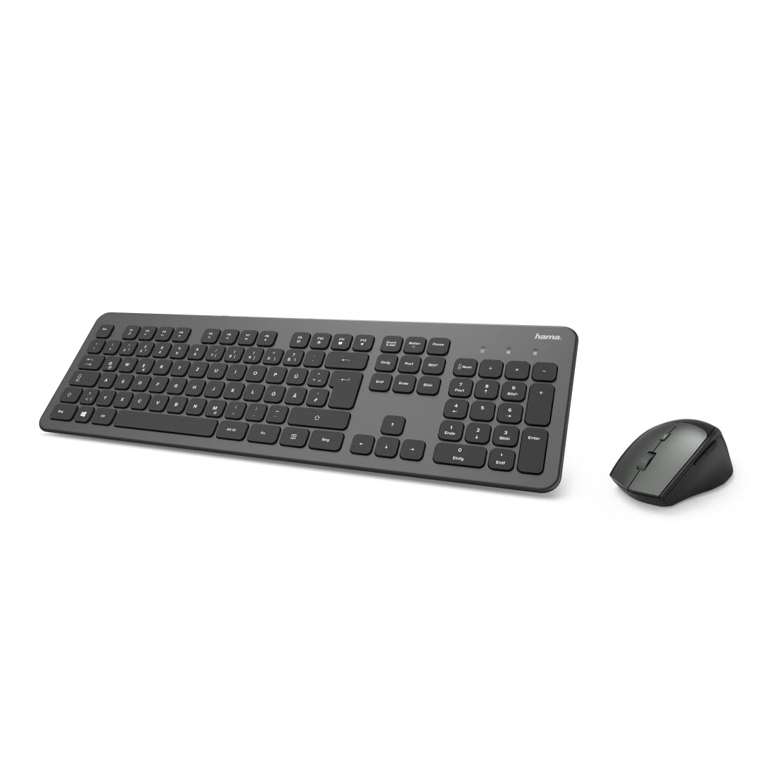 HamaD3182677 KMW-700 Gulf Wireless Keyboard and Mouse Set, Anthracite/Black