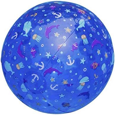 Swimline Pelota de playa impresa de 18 pulgadas, azul
