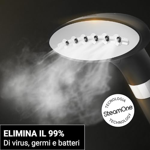 Steamone - Steamer Stiratrice Verticale 1900W 40G/Min - Ferro Da Stiro Verticale 60Min Autonomia (1200Ml) - Rimuove Il 99,99% Delle Impurità - Pronto In 60S - Unilys UNI900GB - 5