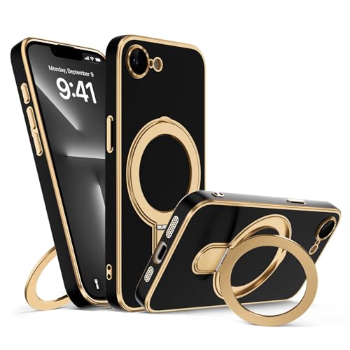 Amzfield Magnetic for iPhone 16e/17e Cute Black Phone Case with Stand by Amzfield - Used condition - Image 5