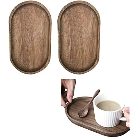Juego de 2 bandejas de Madera Ovalada Cover