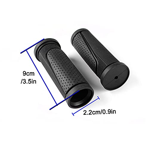 SYCOOVEN Bike Handlebar Grips, Non-Slip Rubber Bicycle Handlebar Grips Comfortable Short Mini Handle G rips Bike G rips (Color:Black) - Thumbnail 2