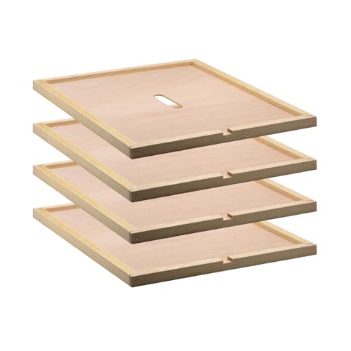 Bienenstock-Innenabdeckung für 10 Rahmen, Bienenstock-Innenabdeckung mit Futterloch, Bienenstock-Isolierung, Belüftung für Imkereiwerkzeug, 4 Stück