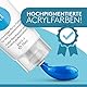 Amandi Van Gaunet Acrylfarben Set – 16 Acryl Farben mit 75ml Pigment & 10 Pinsel – Wasserfestes Acrylfarbenset für Papier, Stein, Holz, Keramik, Stoff, Leinwand & Glas – Schnell trocknend