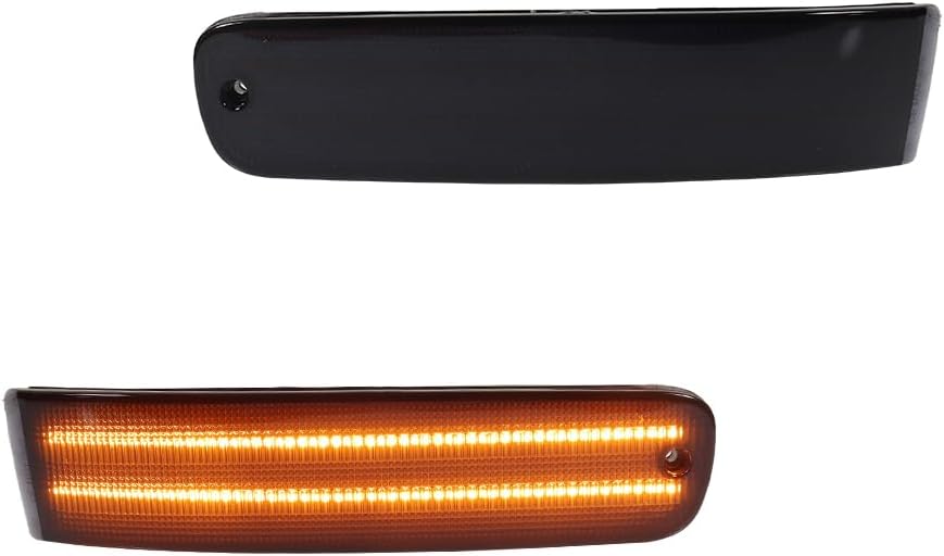 For 1992 1993 1994 1995 1996 Honda Prelude Front Bumper Inner Turn Signal Lights Clear Lens Amber/White LED