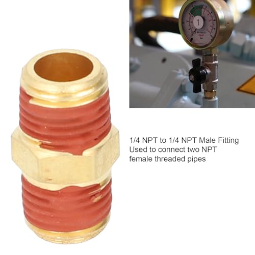 ZAWELIYO 20 Peças 1/4 NPT a 1/4 NPT Macho Encaixe Acoplamento Sextavado de Latão Com Camada de Borra