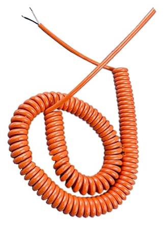 Amazon.com: Retractable Coiled Coil Cord, Spring Spiral Cable, Orange ...