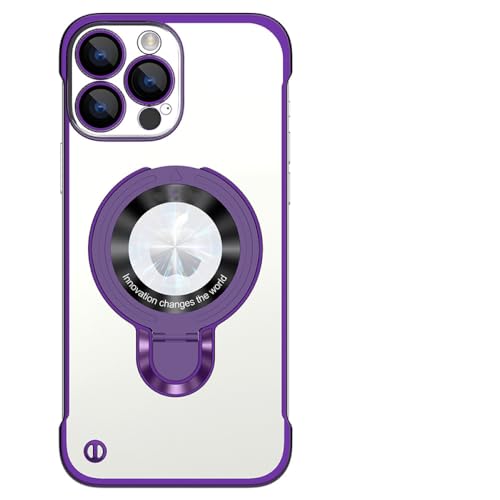Coque magnétique iPhone 11 antichoc violette avec béquille de support
