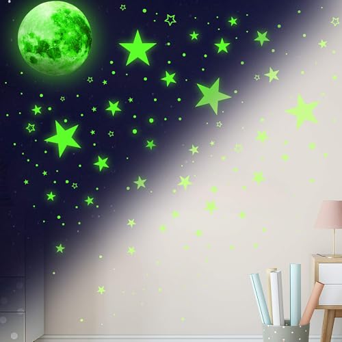 1086 Piezas Estrellas y Luna que Brillan en la Oscuridad miniatura 4