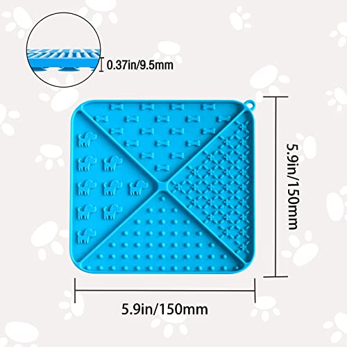 Licking Mat for Dogs & Cats 2 Pack with Suction Cups, Pets Bathing Grooming Training Calming Mat Perfect for Bathing Grooming - Image 8