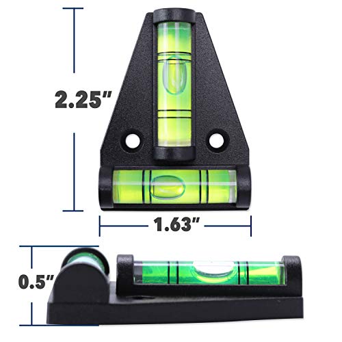 Leisure Coachworks Rv T Level Bubble Level, Multipurpose 2 Way Spirit Level T-Type Spirit Level Bubble For Rv, Trailer, Machines, Furniture, Tripods, Camera Equipment Measure (2-Pack) #TOP1