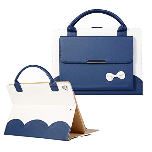 Albc Cute Case for iPad 9.7 2018 / iPad 9.7 2017 / iPad Pro 9.7 / iPad Air2 / iPad Air - Lovely Smart Slim Handbag Leather Stand Cover with Auto Wake/Sleep Feature for iPad 9.7 Inch,Blue