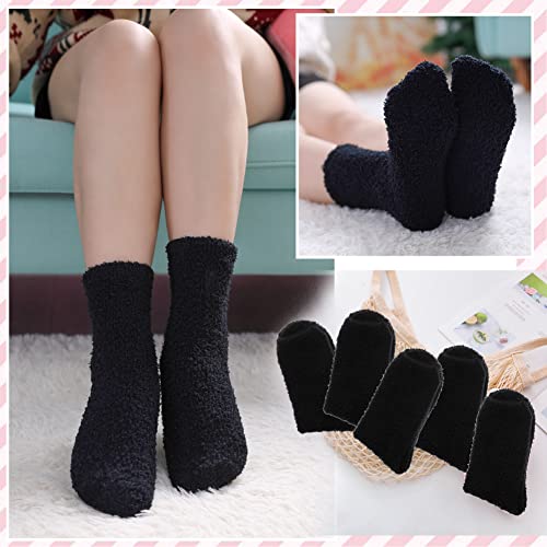 Image of MQELONG Womens Super Soft Fuzzy Cozy Home Sleeping Socks Microfiber Winter Warm Slipper Socks