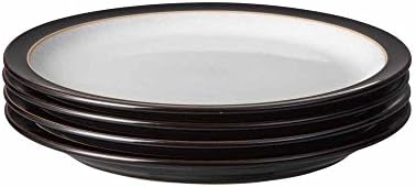 Denby 406048905 Elements 4 Piece Dinner Plate Set, Black/White, 26.5*26.5*3 centimeters