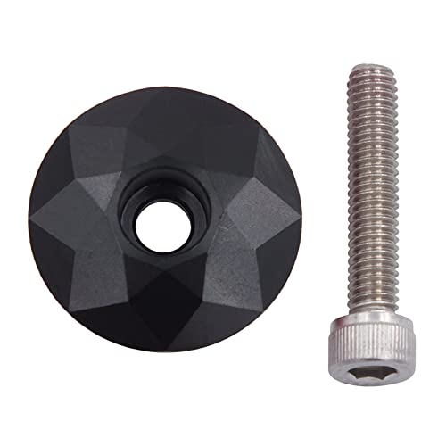 Mllepjdh Bicycle Headset Cover Stem Top Cover Front Fork Stem for Mountain Road Aluminum Alloy Upper Bowl Cover Stem Bicycle Headset Top Cover Headset Top Stem Cap for 28.5/31.8 Steerer Front Fork