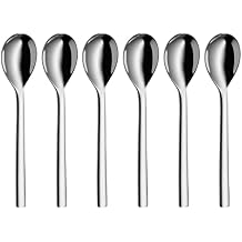 WMF Coffee Beaker Spoon Set 6-pcs. Nuova, Stainless Steel, Silver, 9.5 x 18.2 x 5.5 cm