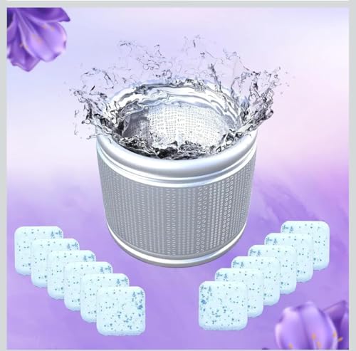 Image of Washing Machine Cleaner Tablets (20 Tablets) | Drum & Pipe Deep Cleaner | Lavender Scent | Removes Odour, Limescale & Residue | For Front Load & Top Load Fully Automatic Washing Machines (Lavender)