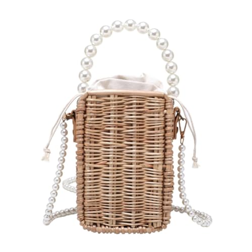 Sac à bandoulière en paille et sac à main portable pour femmes
