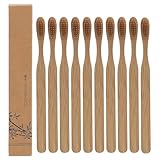 8Pcs Bamboo Toothbrush, Soft Boar Bristles Toothbrushes with Natural Wooden Handle, Eco-Friendly & Sustainable Oral Care for Adults, Zero Waste Travel Toothbrush