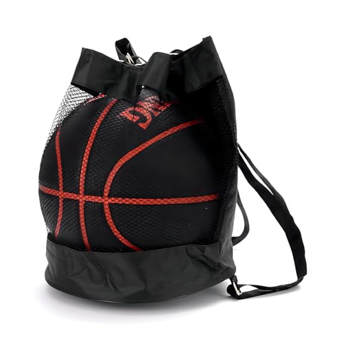 ZENRUIMING Mesh Ball Bag Oxford Cloth Shoulder Adjustable Mesh Ball Bag for Basketball Soccer Volleyball Rugby Handball