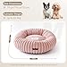 MEWOOFUN Hunde-Donut-Betten für kleine Hunde, beruhigendes Hundebett, rundes süßes Welpenbett mit Rutschfester Unterseite, Flauschiges (Rosa, 76x76x20cm)